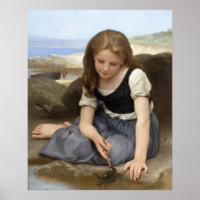 The Crab by William-Adolphe Bouguereau Poster (Front)