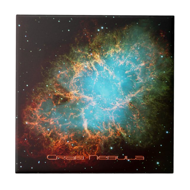 The Crab Nebula in Taurus Ceramic Tile (Front)