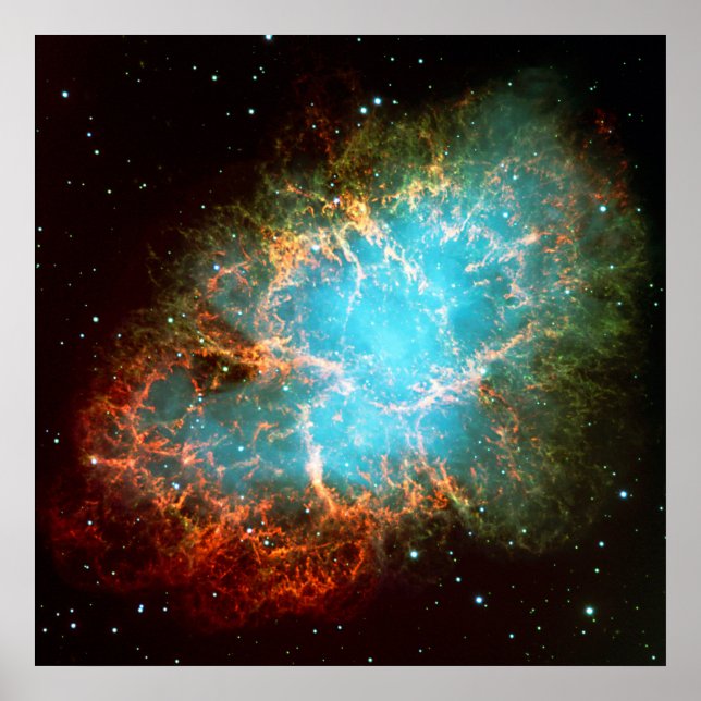 The Crab Nebula in Taurus outer space picture Poster (Front)