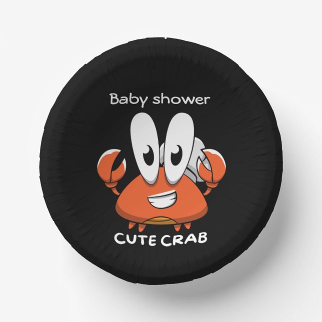 The Crabtastic Cutie Paper Plate (Front)
