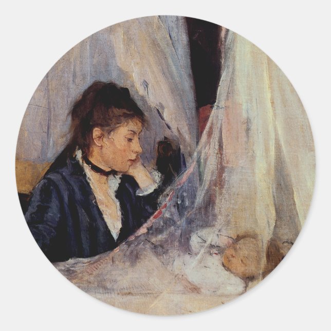 The Cradle by Berthe Morisot Classic Round Sticker (Front)