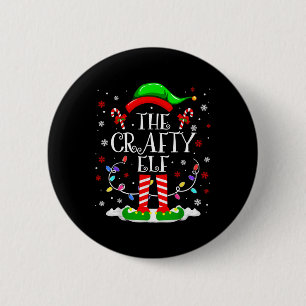 The Crafty Elf Funny Xmas Elf Matching Family Chri 6 Cm Round Badge