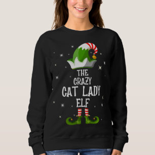 The Crazy Cat Lady Elf Family Matching Christmas Sweatshirt