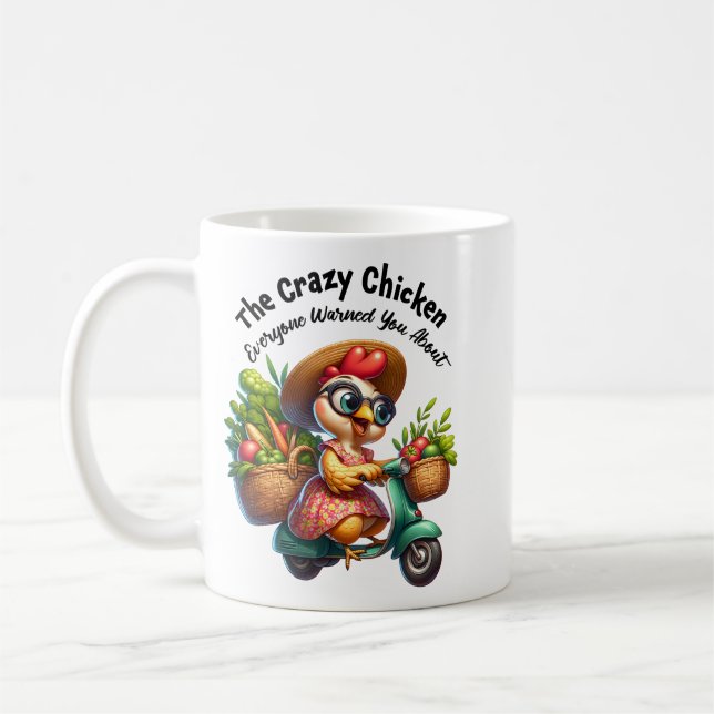 The Crazy Chicken Coffee Mug (Left)