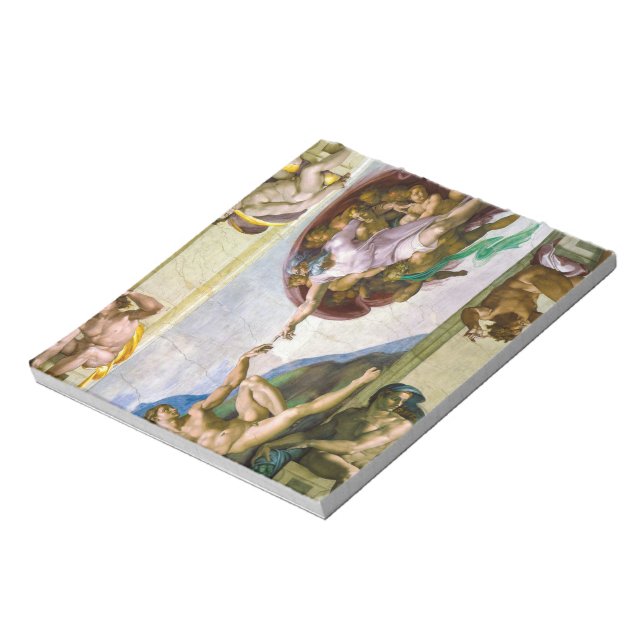The Creation of Adam by Michelangelo Notepad (Rotated)