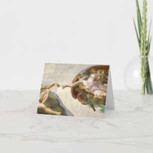 The Creation of Adam by Michelangelo Thank You Card