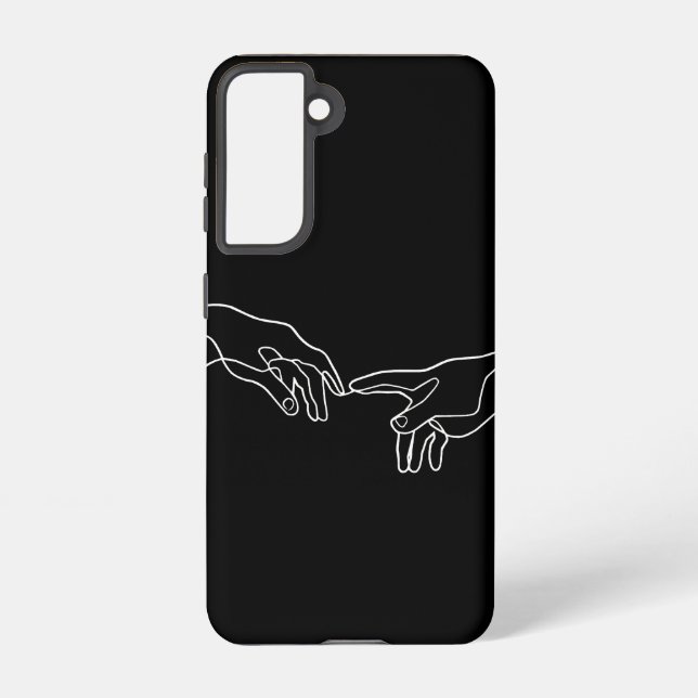The Creation of Adam hands, Michelangelo  Samsung Galaxy S21 Case (Back)