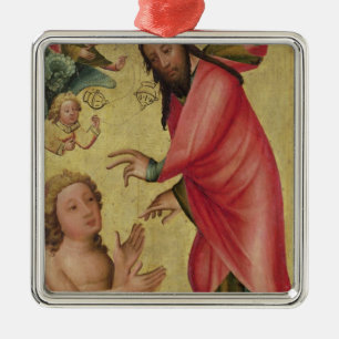 The Creation of Adam Metal Ornament