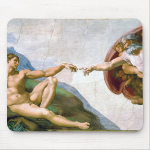 The Creation of Adam, Michelangelo, 1508-1512 Mouse Pad