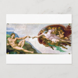 The Creation of Adam, Michelangelo, 1508-1512 Postcard