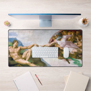 The Creation of Adam, Michelangelo Desk Mat