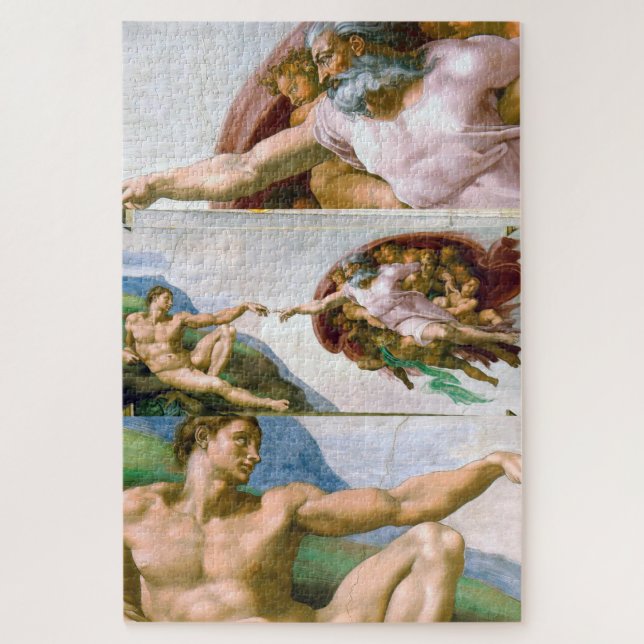 The Creation of Adam, Michelangelo Jigsaw Puzzle (Vertical)