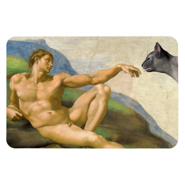The Creation Of Adam Parody Magnet (Horizontal)