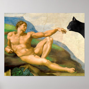 The Creation Of Adam Parody Poster