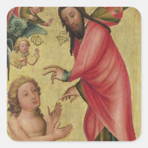 The Creation of Adam Square Sticker
