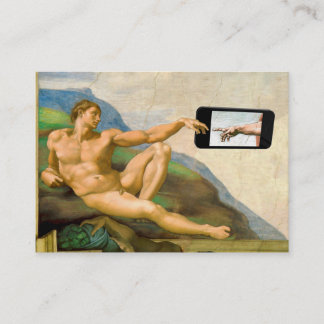 The Creation Of Adam Via Smartphone Business Card