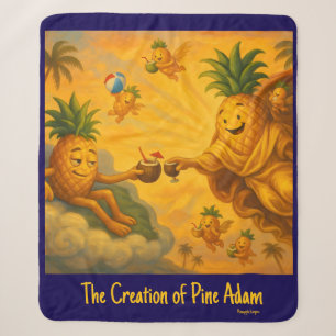 The Creation of Pine Adam - Pineapple Empire Sherpa Blanket