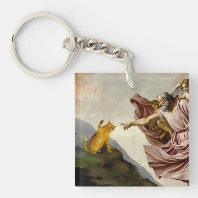 The Creation of Purrfection Key Ring (Front)