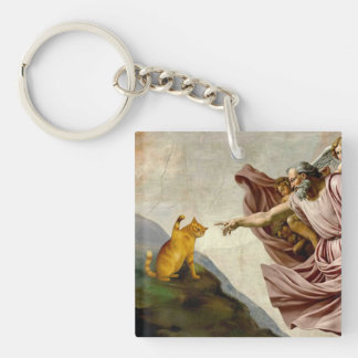 The Creation of Purrfection Key Ring