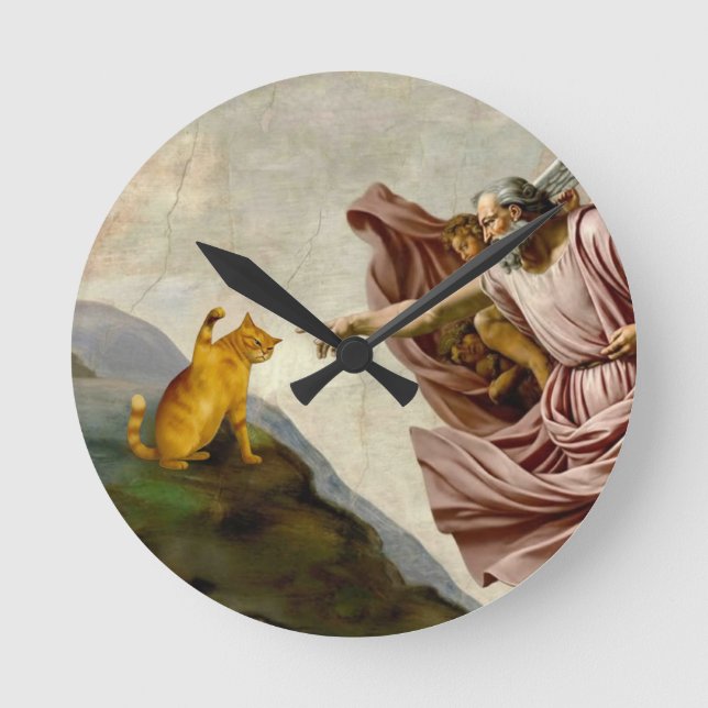 The Creation of Purrfection Round Clock (Front)
