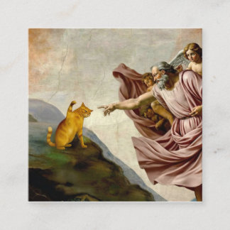 The Creation of Purrfection Square Business Card