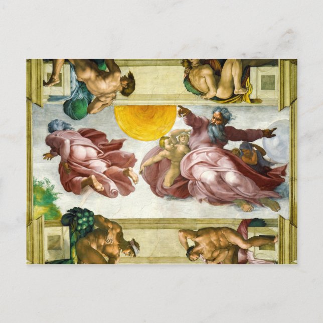 The Creation of the Sun by Michelangelo Postcard (Front)