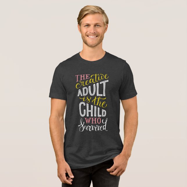 The Creative Adult: Retro Typography Tee (Front Full)
