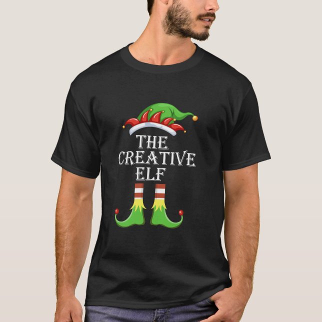 The Creative Elf Family Matching Group Christmas X T-Shirt (Front)