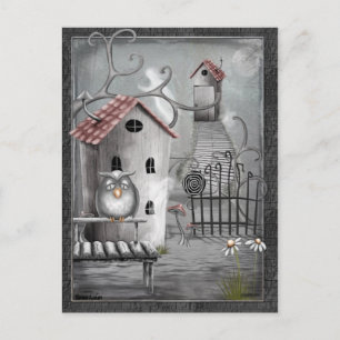 The Creek Gothic Folk Art Postcard