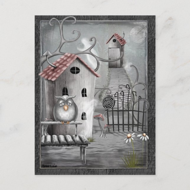 The Creek Gothic Folk Art Postcard (Front)