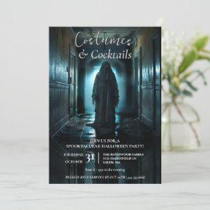 The Creepy Stranger Halloween Party Invitation