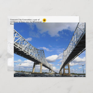 The Crescent City Connection, New Orleans, LA - Postcard
