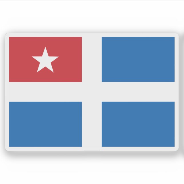 The Cretan State flag, Crete, Greece (1898–1908) (Front)