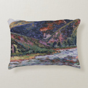 The Creuse in Summertime, 1895 (oil on canvas) Decorative Cushion