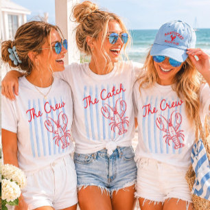 The Crew Coastal Lobster Bachelorette Party  T-Shirt