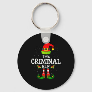 The Criminal Elf Christmas Family Matching Pajama Key Ring