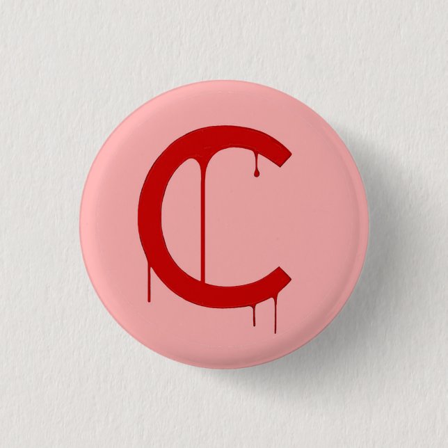 The Crimson Almost Logo 3 Cm Round Badge (Front)