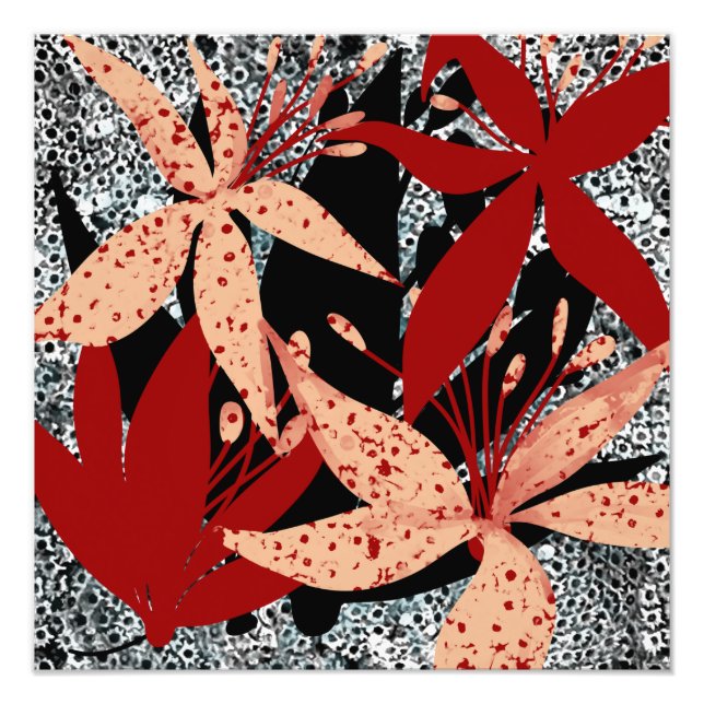 The Crimson Canopy Art Print by Beachside Designs  (Front)