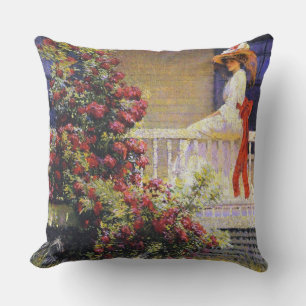 The Crimson Rambler Outdoor Cushion