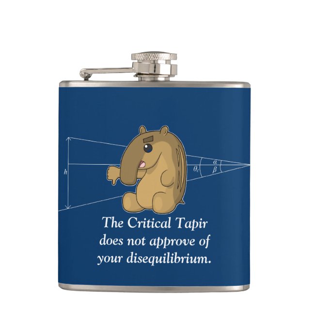 The Critical Tapir Does Not Approve Hip Flask (Front)