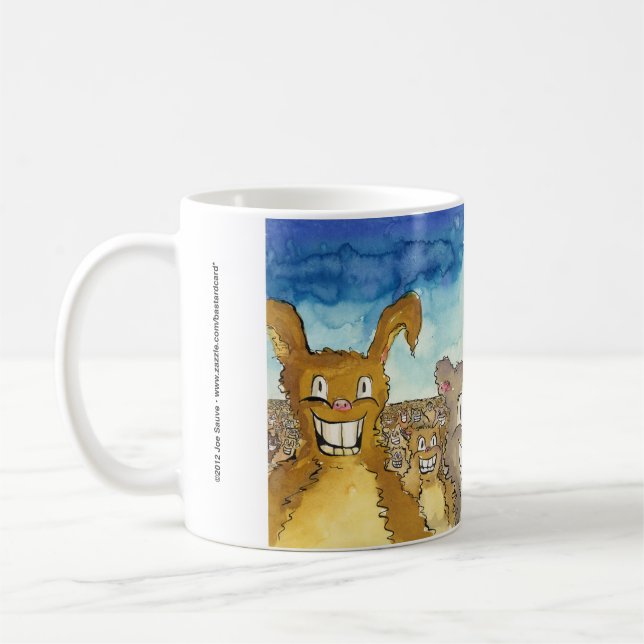 The Critters Are Coming Cartoon Coffee Mug (Left)