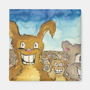 The Critters Are Coming Cartoon Magnet