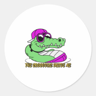 The Crocodile inside me   cute beautiful design Classic Round Sticker