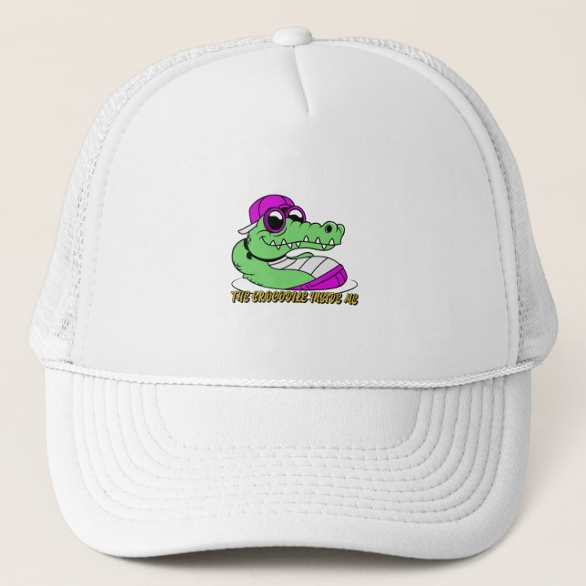 The Crocodile inside me | cute beautiful design Trucker Hat (Front)