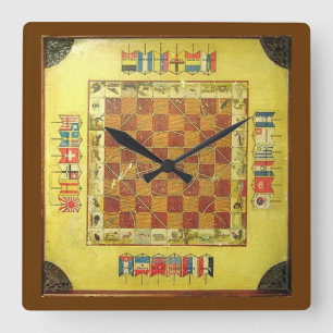 The crokinole board game wall clock