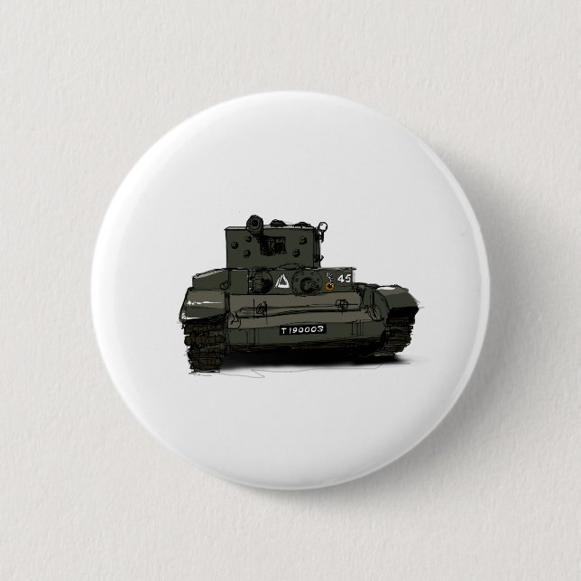 The Cromwell Cruiser Tank 6 Cm Round Badge (Front)