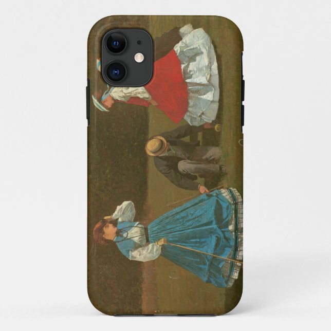 The croquet game, 1866 (oil on canvas) Case-Mate iPhone case (Back)