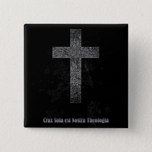 The Cross Alone 15 Cm Square Badge