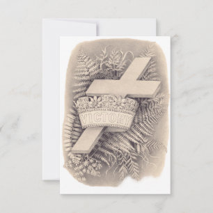 The Cross And The Crown Black And White Holy Card