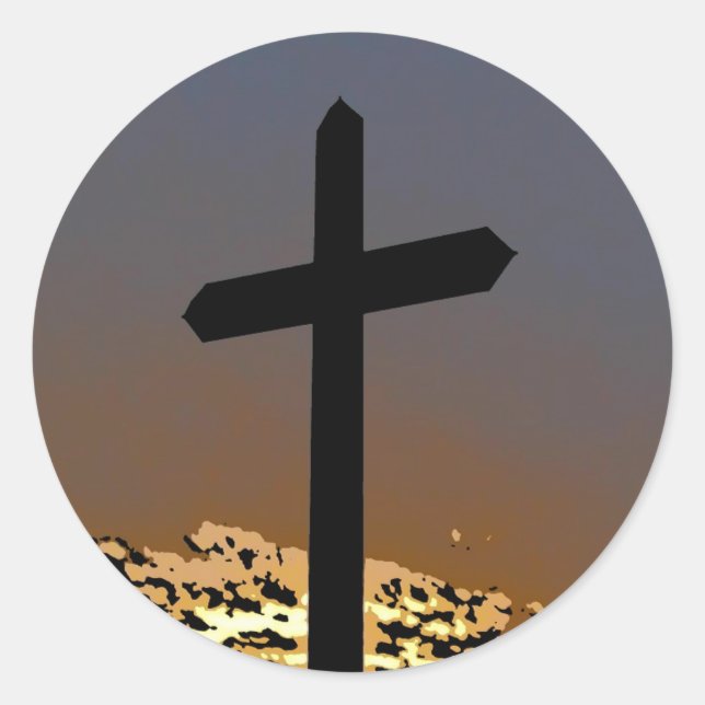 The Cross Classic Round Sticker (Front)